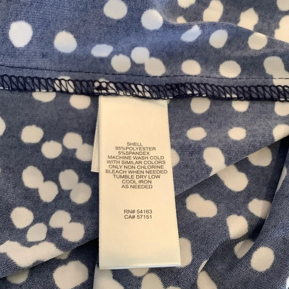 Eliza J Sleeveless Navy & White Polka Dot Dress Size 4 - Picture 5 of 8